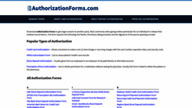 What Authorizationforms.com website looked like in 2020 (4 years ago)
