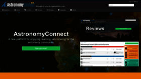 What Astronomyconnect.com website looked like in 2020 (5 years ago)