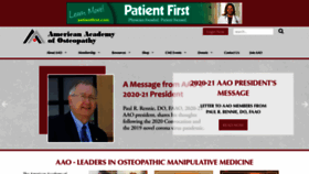 What Academyofosteopathy.org website looked like in 2020 (4 years ago)