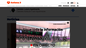What Antena3tv.es website looked like in 2020 (4 years ago)