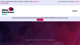 What Alpinefrenchschool.com website looked like in 2020 (4 years ago)