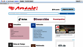 What Andale.mx website looked like in 2020 (4 years ago)