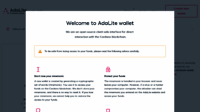 What Adalite.io website looked like in 2020 (4 years ago)