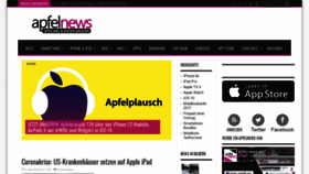 What Apfelnews.de website looked like in 2020 (4 years ago)