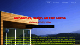 What Architecturedesignartfilmfestival.com website looked like in 2020 (4 years ago)