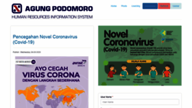 What Agungpodomoro-aphris.com website looked like in 2020 (4 years ago)