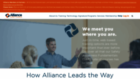 What Alliancesafetycouncil.org website looked like in 2020 (4 years ago)