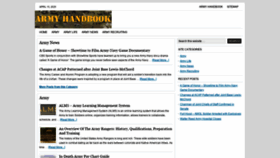 What Armyhandbook.org website looked like in 2020 (4 years ago)