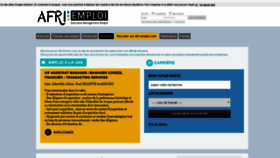 What Afri-emploi.com website looked like in 2020 (4 years ago)