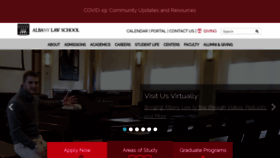 What Albanylaw.edu website looked like in 2020 (4 years ago)