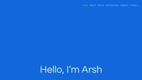What Arshbanerjee.com website looked like in 2020 (4 years ago)