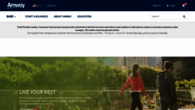 What Amway.com website looked like in 2020 (4 years ago)