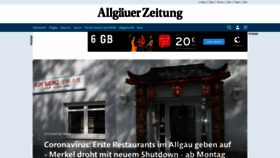 What Allgaeuer-zeitung.de website looked like in 2020 (4 years ago)