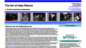 What Arkofhoperescue.org website looked like in 2020 (4 years ago)