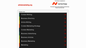 What Articlemarketing.org website looked like in 2020 (3 years ago)