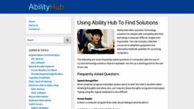 What Abilityhub.org website looked like in 2020 (4 years ago)