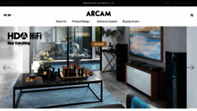 What Arcam.co.uk website looked like in 2020 (4 years ago)