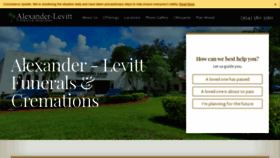 What Alexander-levittfunerals.com website looked like in 2020 (4 years ago)