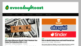 What Avocadoughtoast.com website looked like in 2020 (4 years ago)