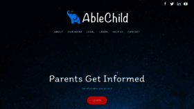 What Ablechild.org website looked like in 2020 (4 years ago)
