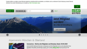 What Alpenverein-muenchen-oberland.de website looked like in 2020 (3 years ago)