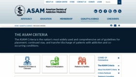 What Asamcriteria.org website looked like in 2020 (3 years ago)