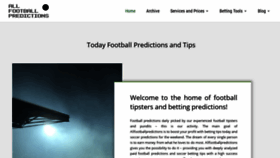 What Allfootballpredictions.com website looked like in 2020 (4 years ago)