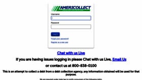 What Americollectpay.com website looked like in 2020 (4 years ago)
