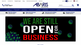 What Abaris.co.uk website looked like in 2020 (4 years ago)