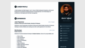 What Amiriqbalmcs.com website looked like in 2020 (4 years ago)