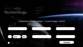 What Astronumerology.net website looked like in 2020 (4 years ago)