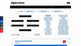What Algebrahouse.com website looked like in 2020 (4 years ago)