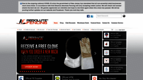 What Absolutefencinggear.com website looked like in 2020 (4 years ago)