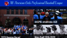 What Aagpbl.org website looked like in 2020 (5 years ago)