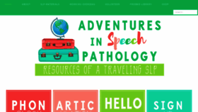 What Adventuresinspeechpathology.com website looked like in 2020 (3 years ago)