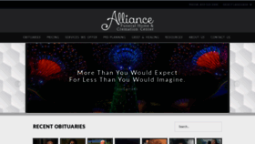 What Alliancefuneralhome.net website looked like in 2020 (4 years ago)