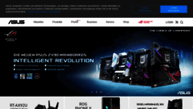 What Asus.de website looked like in 2020 (4 years ago)