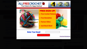 What Allfreecrochet.com website looked like in 2020 (3 years ago)