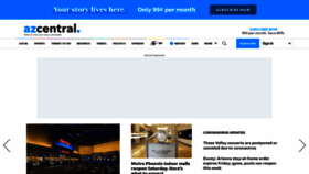 What Azcentral.com website looked like in 2020 (3 years ago)