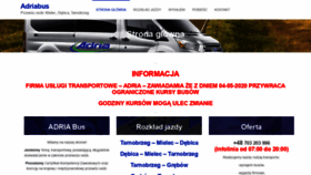 What Adriabus.pl website looked like in 2020 (3 years ago)