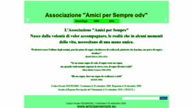 What Amicipersempre.org website looked like in 2020 (3 years ago)