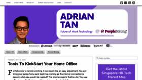 What Adriantan.com.sg website looked like in 2020 (4 years ago)