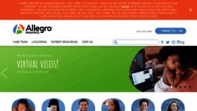 What Allegropediatrics.com website looked like in 2020 (3 years ago)