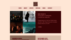 What Andrewkwanartists.com website looked like in 2020 (4 years ago)