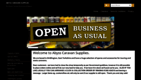 What Abysscaravansupplies.co.uk website looked like in 2020 (3 years ago)