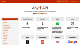 What Any-api.com website looked like in 2020 (3 years ago)