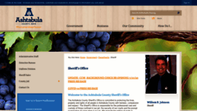 What Ashtabulacountysheriff.org website looked like in 2020 (3 years ago)
