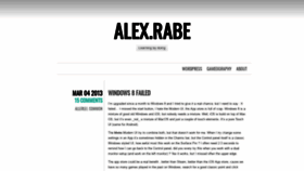 What Alexrabe.de website looked like in 2020 (3 years ago)