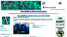 What Ageless.co.za website looked like in 2020 (3 years ago)