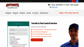 What Antimitepestcontrol.com website looked like in 2020 (4 years ago)